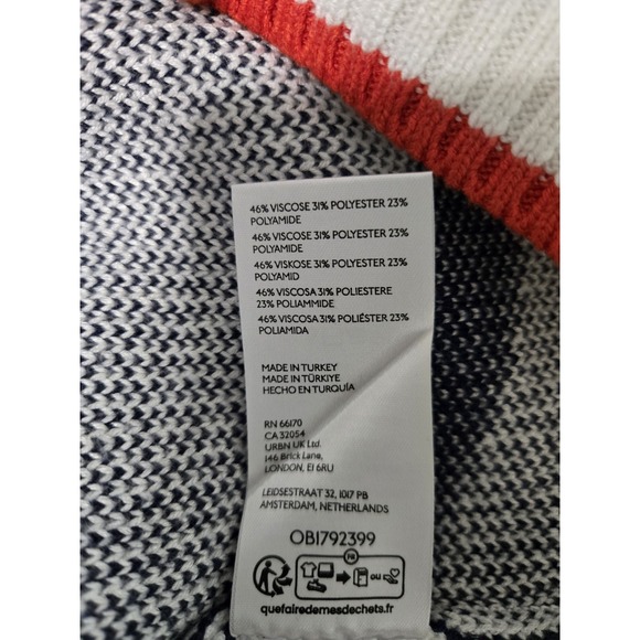 Maeve Anthropologie Striped V-neck Sweater Vest Size L EUC - Picture 6 of 7